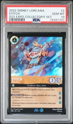 2022 #2 Stitch - Rock Star PSA 10 Disney Lorcana Promo