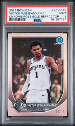 2025 #BCV-143 Victor Wembanyama PSA 9 Bowman