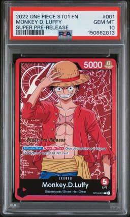 2022 #001 Monkey D. Luffy PSA 10 Starter Deck ST01-Straw Hat Crew One Piece