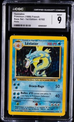 1999 #6 Gyarados CGC 9 Base Set - 1st Edition - French Pokemon