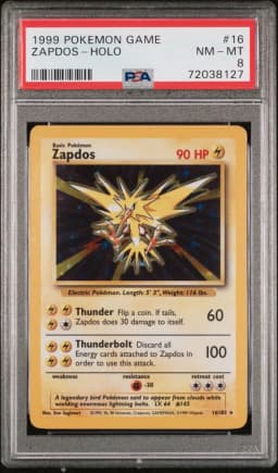 1999 #16 Zapdos-Holo PSA 8 Game