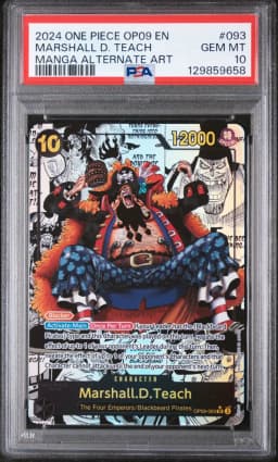 2024 #093 Marshall D. Teach PSA 10 One Piece OP09-Emperors in the New World