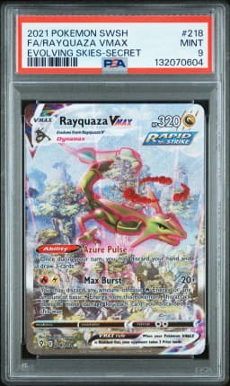 2021 #218 Full Art/Rayquaza Vmax PSA 9 Sword & Shield Evolving Skies