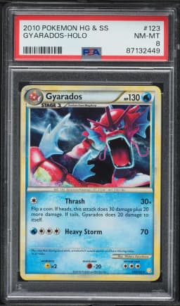 2010 #123 Gyarados-Holo PSA 8 Heartgold & Soulsilver Pokemon