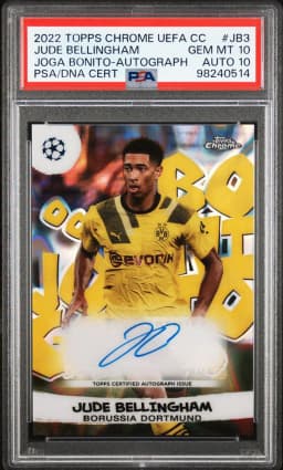 2022 #JB3 Jude Bellingham PSA 10 Topps Chrome UEFA Club Competitions Joga Bonito