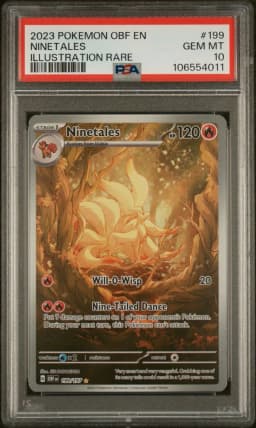 2023 #199 Ninetales PSA 10 Obf EN-Obsidian Flames Pokemon