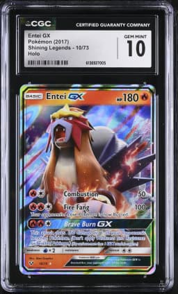 2017 #10 Entei GX CGC 10 Shining Legends - English