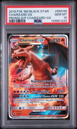 2019 #SM195 Charizard GX PSA 10 SM Black Star Promo