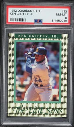 1992 #13 Ken Griffey Jr PSA 8 Donruss Elite Baseball