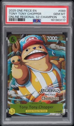 2025 #089 Tony Tony Chopper PSA 10 One Piece Online Regionals Pack 2025 Season 2
