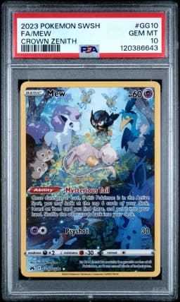2023 #GG10 Full Art/Mew PSA 10 Sword and Shield Crown Zenith Pokemon