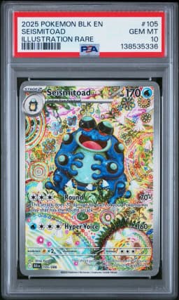 2025 #105 Seismitoad PSA 10 Blk EN-Black Bolt