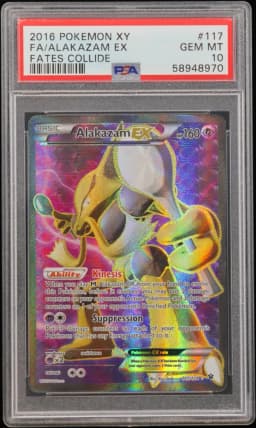 2016 #117 Full Art/Alakazam EX PSA 10 XY Fates Collide