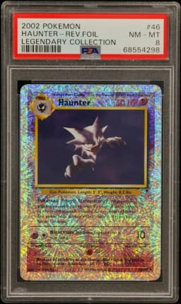 2002 #46 Haunter-Reverse Foil PSA 8 Legendary Collection