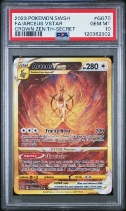 2023 #GG70 Full Art/Arceus Vstar PSA 10 Sword and Shield Crown Zenith