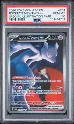 2026 #281 Team Rocket's Mewtwo EX PSA 10 Asc EN-Ascended Heroes