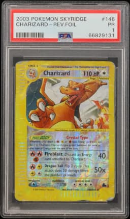 2003 #146 Charizard-Reverse Foil PSA 1 Skyridge