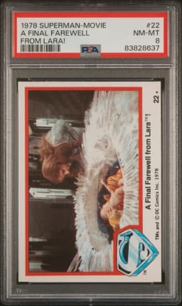 1978 #22 A Final Farewell From Lara! PSA 8 Topps Superman-Movie