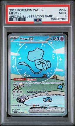 2024 #232 Mew EX PSA 9 Paf EN-Paldean Fates