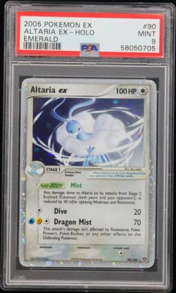 2005 #90 Altaria EX-Holo PSA 9 EX Emerald