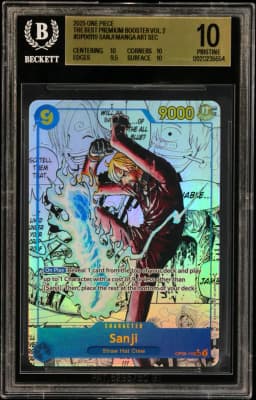 2025 #OP06119 Sanji MANGA ART SEC BGS 10 One Piece Card Game ONE PIECE CARD THE BEST Premium Booster Vol. 2