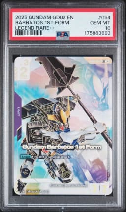 2025 #054 Gundam Barbatos 1st Form PSA 10 Gundam Dual Impact