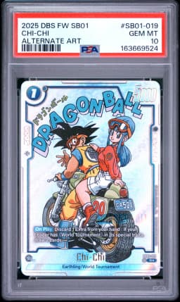 2025 #SB01-019 Chi-Chi PSA 10 Dragon Ball Super Card Game Fusion World Manga Booster 01
