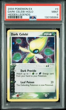 2004 #4 Dark Celebi-Holo PSA 9 EX Hidden Legends