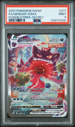 2021 #271 Full Art/Gengar Vmax PSA 9 Sword & Shield Fusion Strike