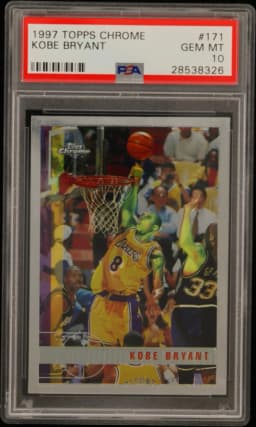 1997 #171 Kobe Bryant PSA 10 Topps Chrome