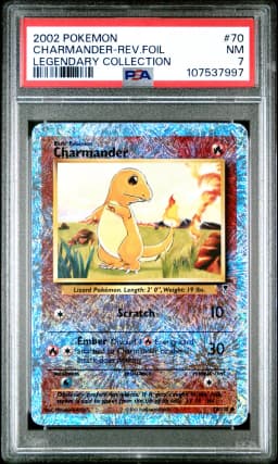 2002 #70 Charmander-Reverse Foil PSA 7 Legendary Collection