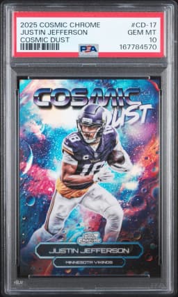 2025 #CD-17 Justin Jefferson PSA 10 Topps Cosmic Chrome Cosmic Dust