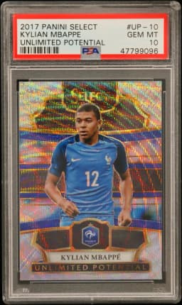 2017 #UP-10 Kylian Mbappe PSA 10 Panini Select Unlimited Potential