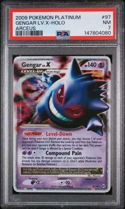 2009 #97 Gengar LV.X-Holo PSA 7 Platinum Arceus