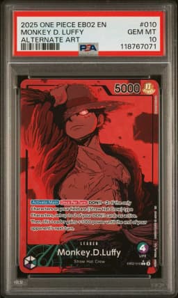 2025 #010 Monkey D. Luffy PSA 10 One Piece EB02-Extra Booster -Anime 25th Collection-