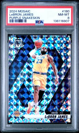 2024 #180 LeBron James PSA 8 Panini Mosaic