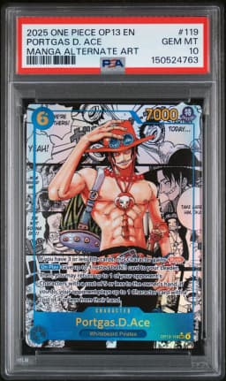 2025 #119 Portgas D. Ace PSA 10 OP13-Carrying on His Will One Piece