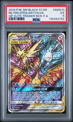 2019 #SM210 Full Art/Moltres & Zapdos & Articuno GX PSA 5 SM Black Star Promo