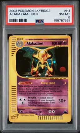 2003 #H1 Alakazam-Holo PSA 8 Skyridge
