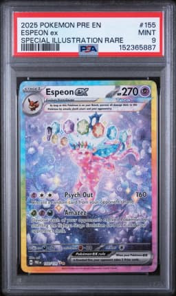 2025 #155 Espeon EX PSA 9 Pre EN-Prismatic Evolutions