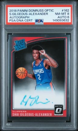 2018 #162 Shai Gilgeous-Alexander PSA 8 Panini Donruss Optic