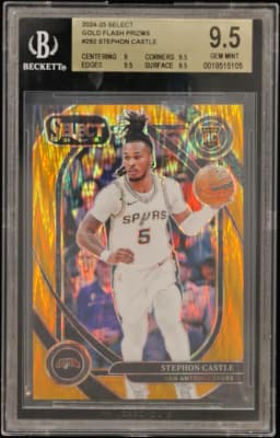 2024 #292 Stephon Castle BGS 9.5 Select Gold Flash Prizms