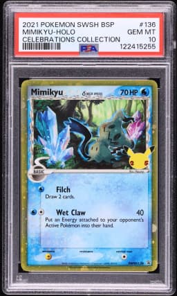 2021 #136 Mimikyu-Holo PSA 10 Swsh Black Star Promo Pokemon