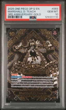 2025 #093 Marshall D. Teach PSA 10 One Piece OP12-Legacy of the Master