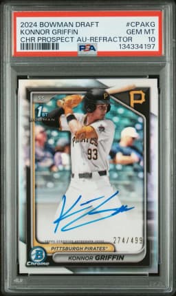 2024 #CPAKG Konnor Griffin PSA 10 Bowman Draft Chrome Prospect Autographs