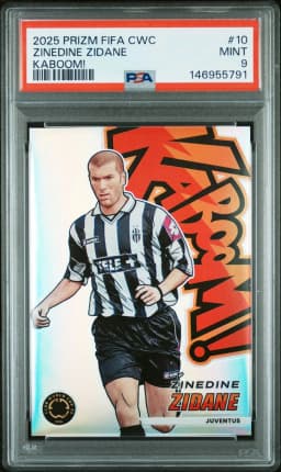 2025 #10 Zinedine Zidane PSA 9 Panini Prizm FIFA Club World Cup Kaboom!