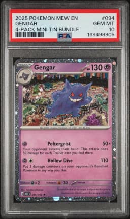 2025 #094 Gengar PSA 10 Mew EN-151