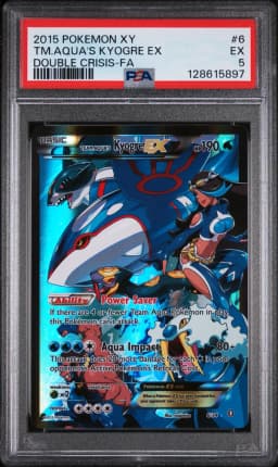 2015 #6 Full Art/Team Aqua's Kyogre EX PSA 5 XY Double Crisis