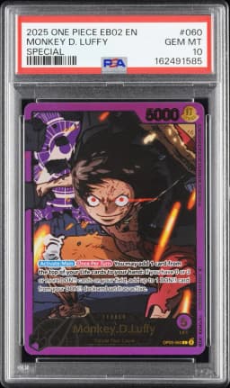 2025 #060 Monkey D. Luffy PSA 10 One Piece EB02-Extra Booster -Anime 25th Collection-