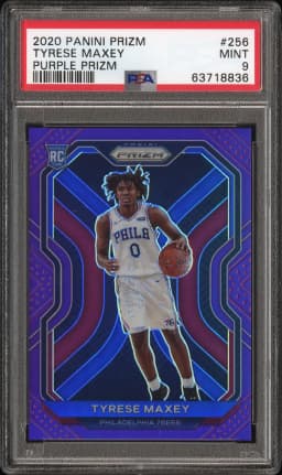 2020 #256 Tyrese Maxey PSA 9 Panini Prizm